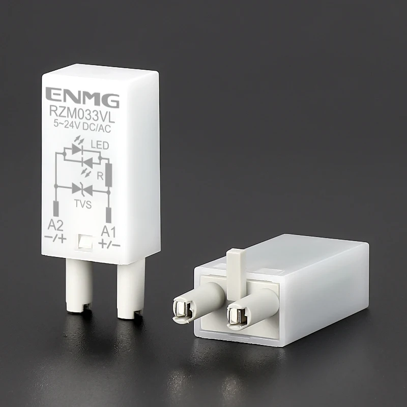ENMG Relay Protection Surge and Overvoltage Indication Module RZM033VL, 5~24V DC/AC with Indicator Light
