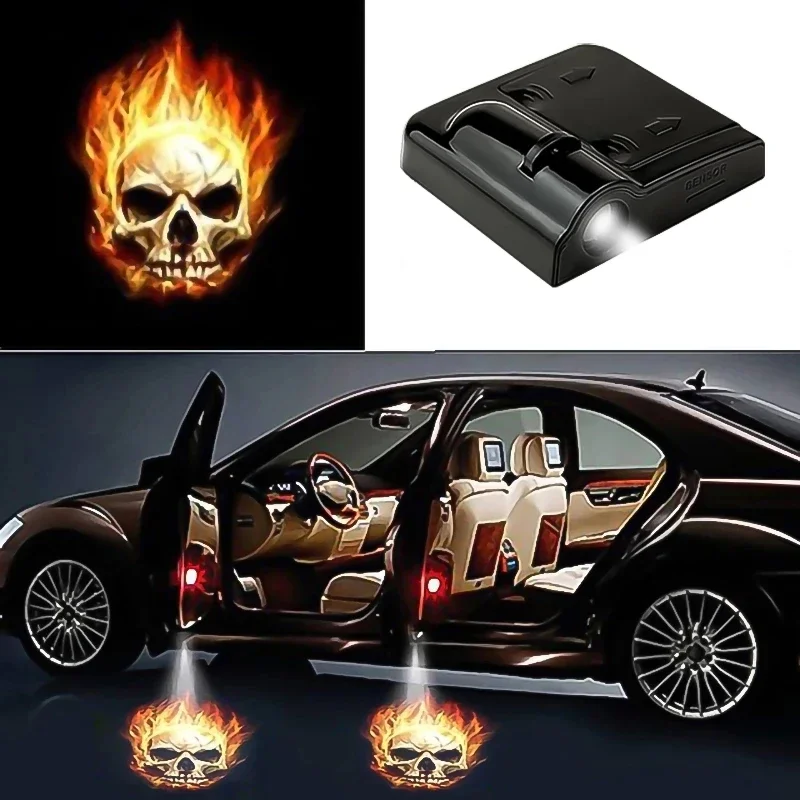 1PCS Universal Led Car Door Welcome Laser Projector Logo Ghost Shadow Night Light Wireless Car Courtesy Lamp kit Car Accessories