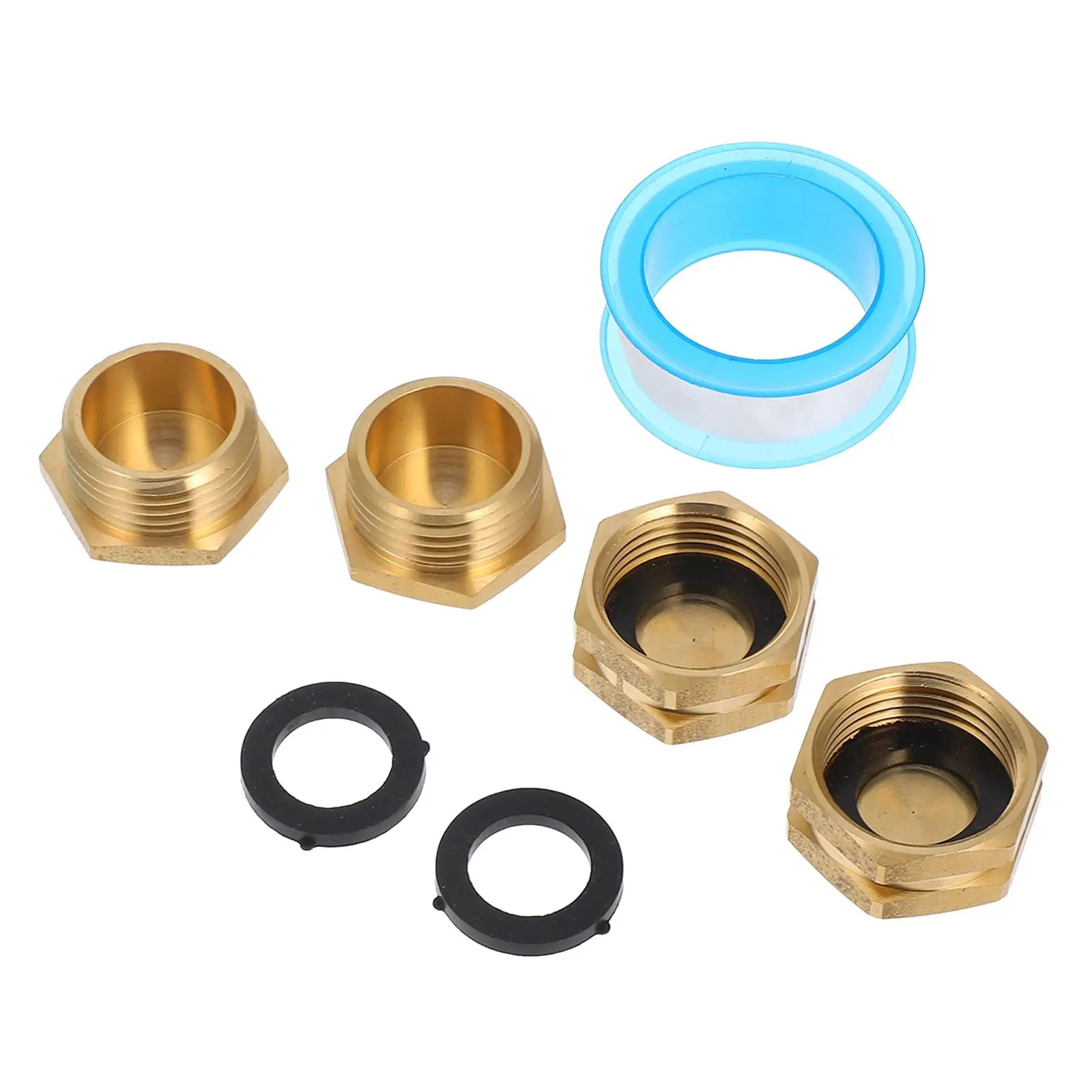 

Garden Hose Cover 3/4 Inch Brass Repair Connector Quick Male Plugs Ends Female Leakproof Durable Cap Fittings Stopper
