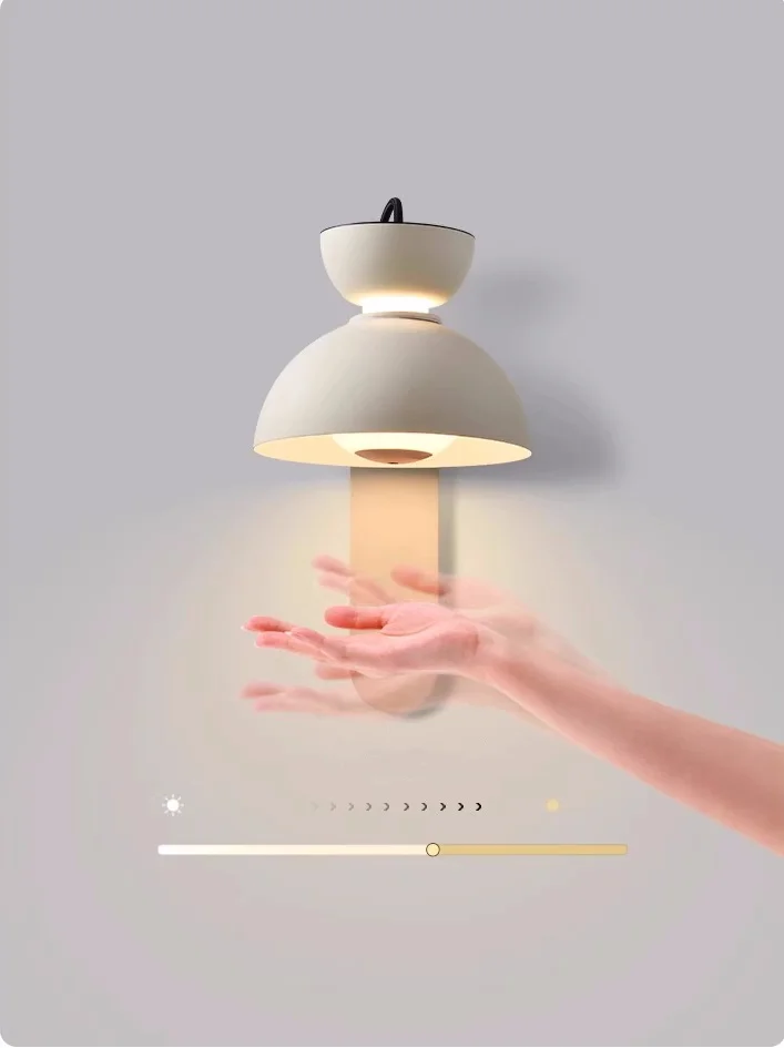 Nordic Bedside Hand Scan Sensor Wall Scones Minimalism Metal