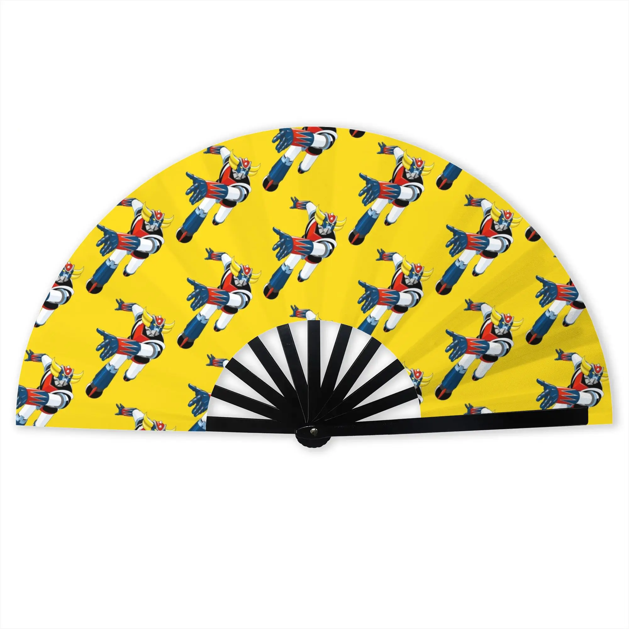 Anime G-Grendizeres Comic Stylish Hand Fan Men  Printed Polyester Fan Vintage Costume Prop Folding Fans For Wedding Party Gift