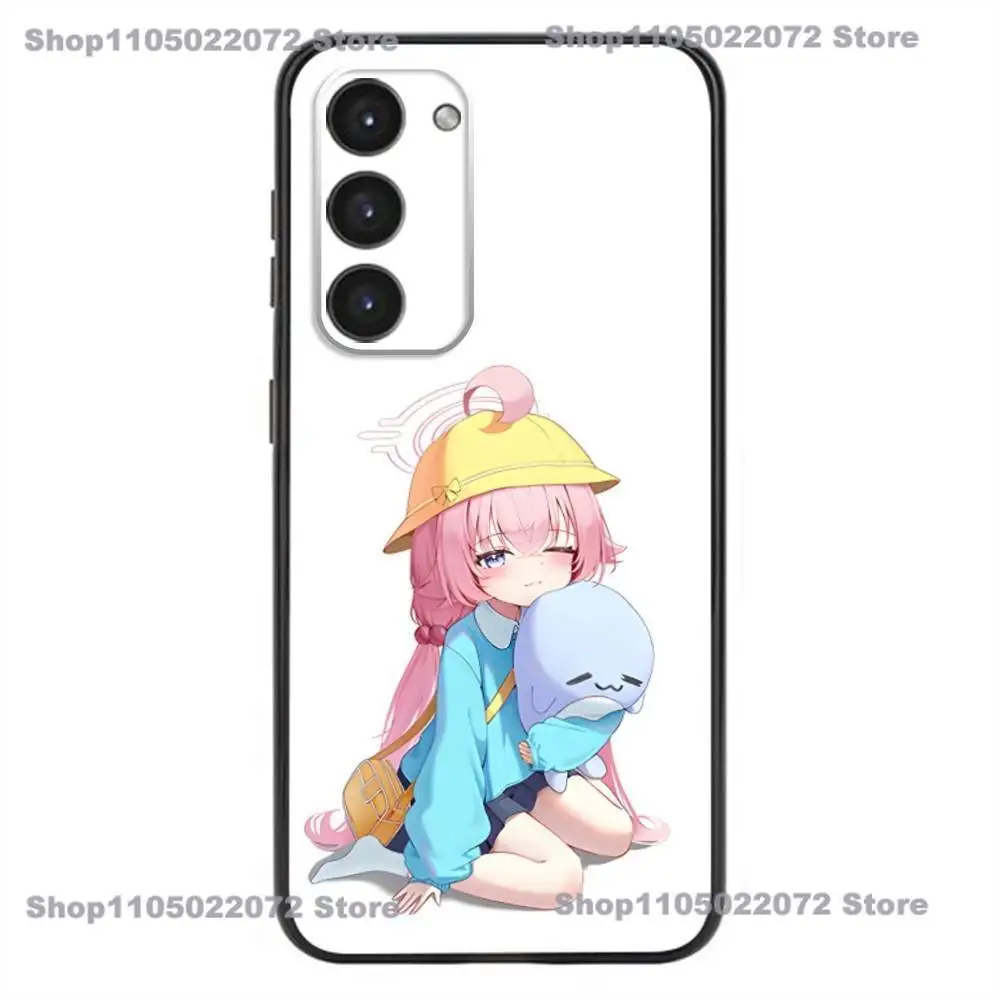 حافظة هاتف T-Tachibana Hikari Blue A-Archive لهاتف سامسونج جالاكسي A20,21s,22,31,32,52,53,72,73,80,91 غطاء أسود من السيليكون الناعم #5