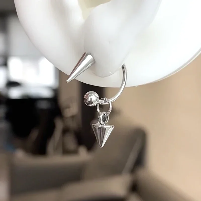 فاسق برشام أقراط للنساء الكورية موضة هندسية أقراط سحر القوطي الجرونج أقراط اكسسوارات الهيب هوب مجوهرات الأزياء #4