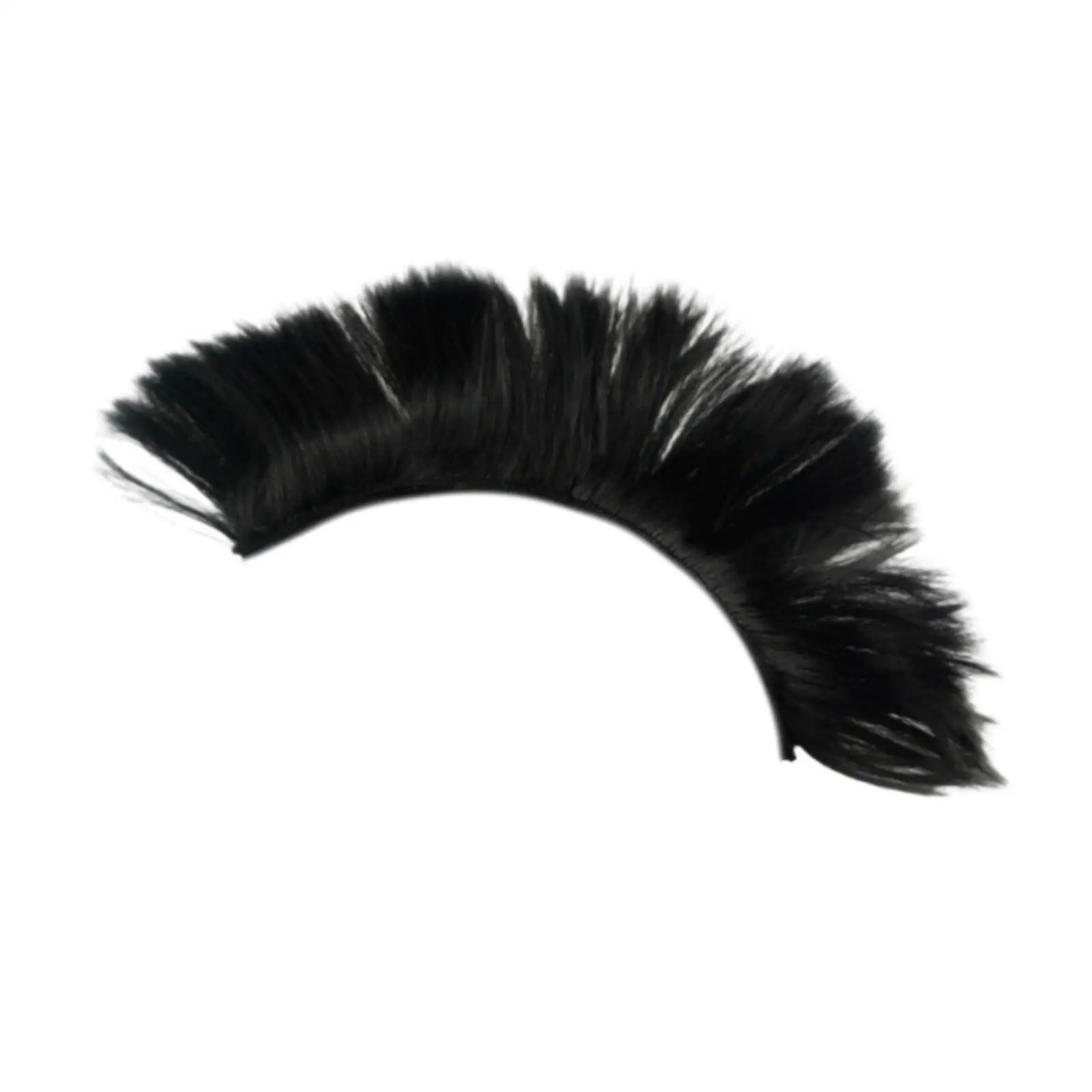Helmet Decoration Wig Black Mohawk Hairpiece Cosplay Headdress for Accessories for Motorcycle Helmet
