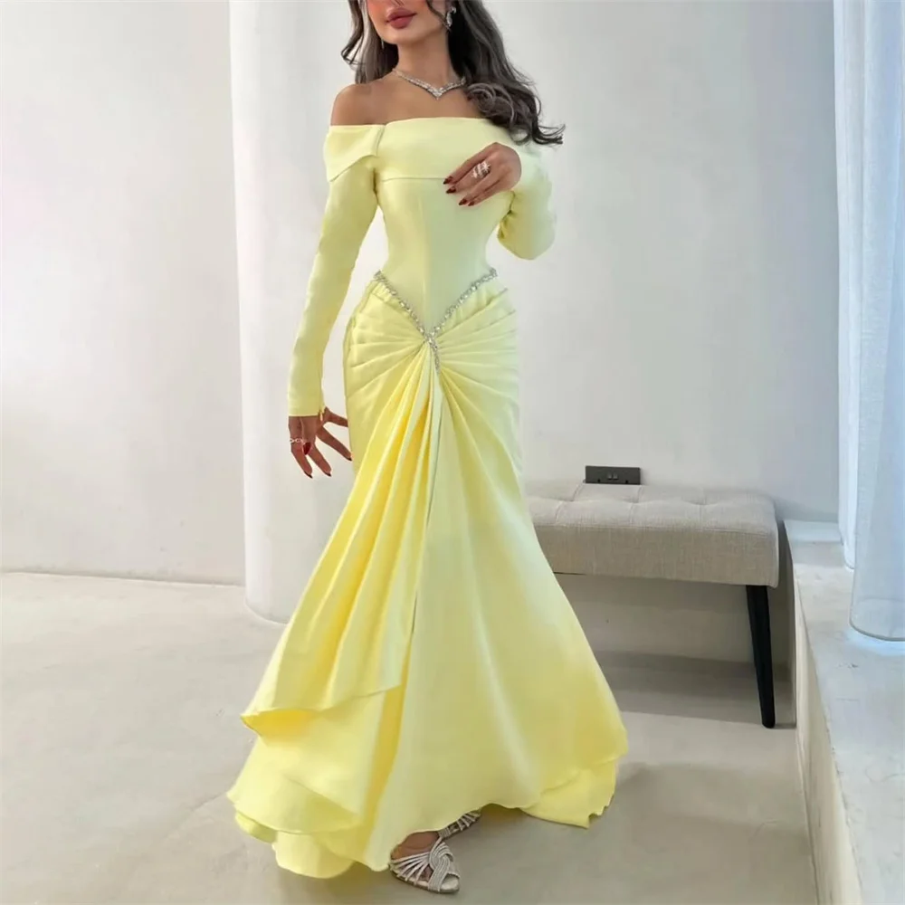 

ROYET Luxury Elegant Strapless Crystals Mermaid Evening Dress Mermaid Floor Length Classic Formal Prom Gown New Customized 2025