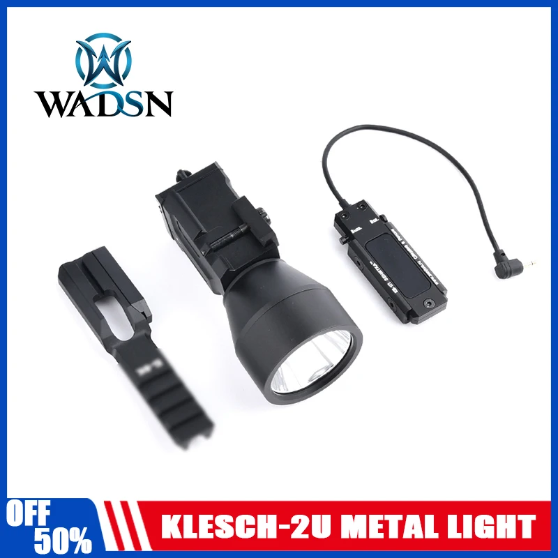 

WADSN KLESCH-2U Tactical Flashlight GEN 2.0 Pistol Hanging Strobe Scout Light Metal Hunting Light Picatinny Rail KLESCH-2U