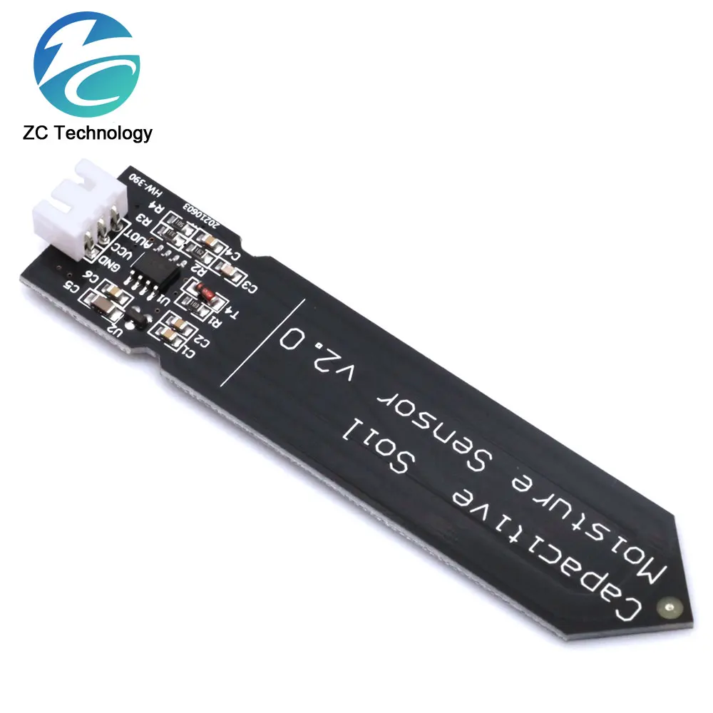 Capacitive Soil Moisture Sensor Module Not Easy to Corrode Wide Voltage Wire 3.3~5.5V Corrosion Resistant W/ Gravity for Arduino