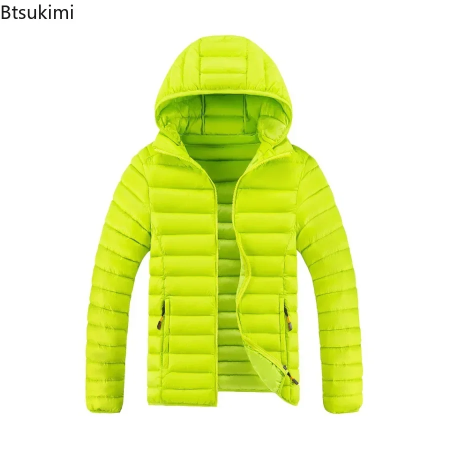 Parka impermeável com capuz masculino, casaco térmico, chapéu leve, destacável, roupa quente, casual, outono, inverno, 2023