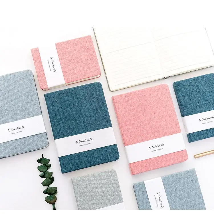 Student's Simple Solid Color Notebook Cloth Surface Literature and Art Small Fresh Hand Account Diary
