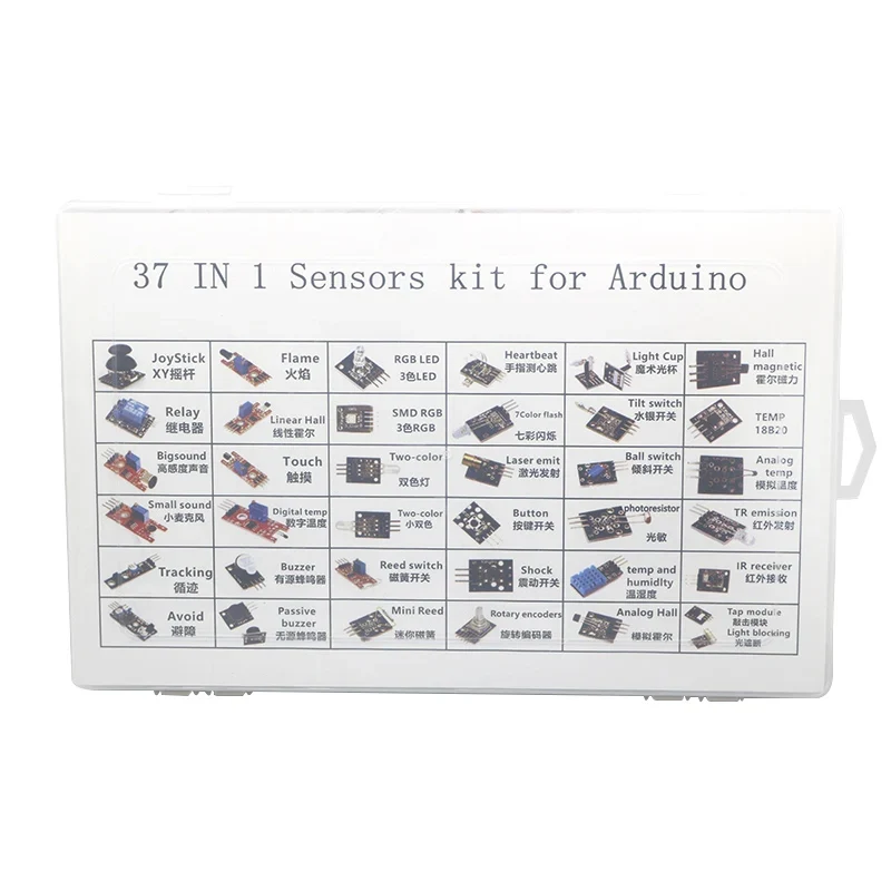 Kit de Inicio de Módulos de Sensores 45 en 1 para Arduino, Mejor que el Kit de Sensores 37 en 1, Kit de Sensores 37 en 1 R3 MEGA2560