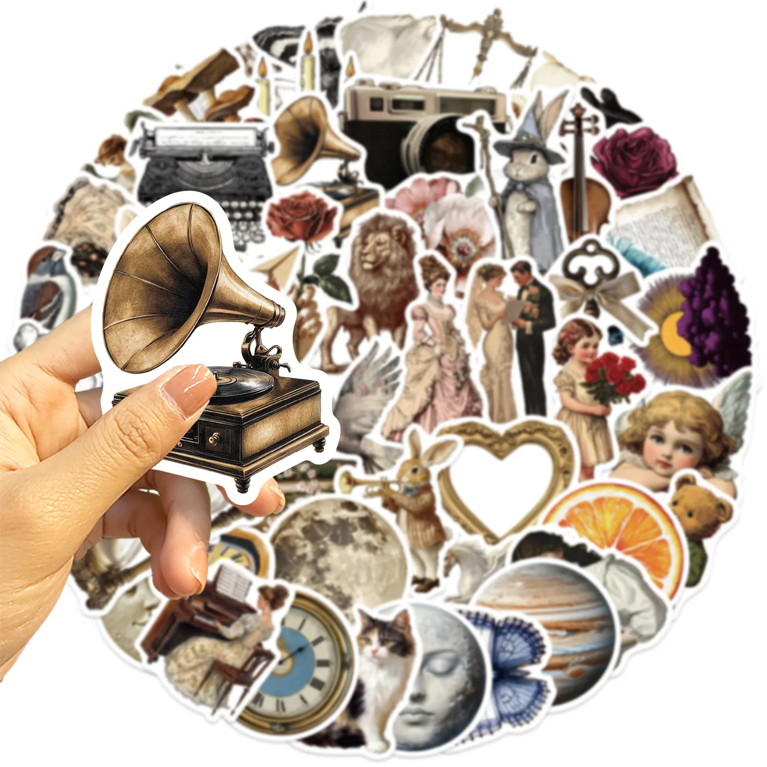 

50PCS Retro Aesthetic Graffiti Sticker Mobile Phone Tablet Waterproof Decoration Sticker INS Style Art Decal Toy for Stationery