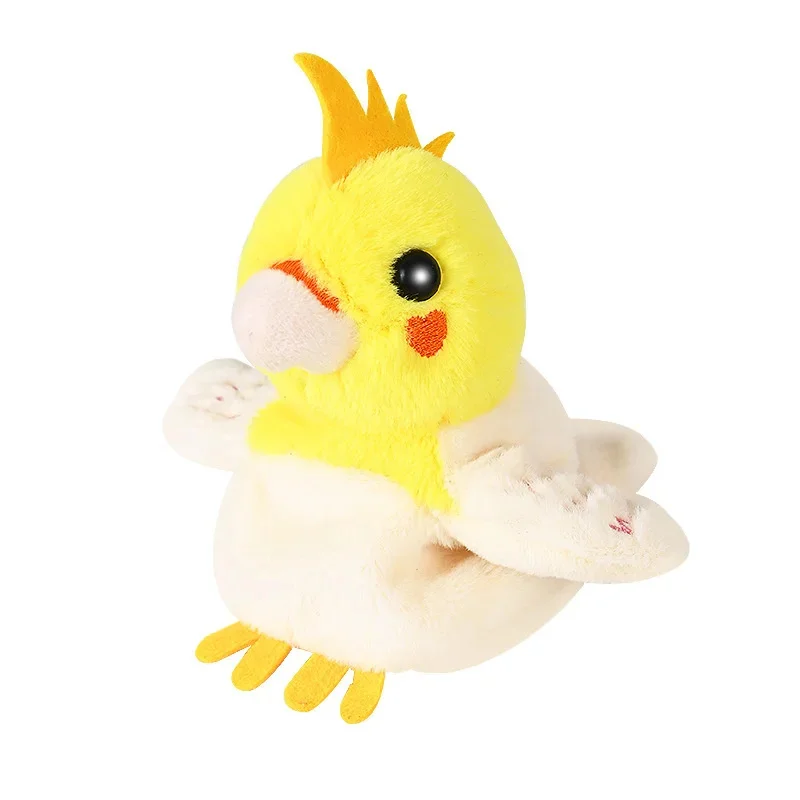 Talking Parrot Electronic Plush Toys Popular Parrot Plush Keychain Stuffed Doll Soft Can Screams Moving Wing Gift