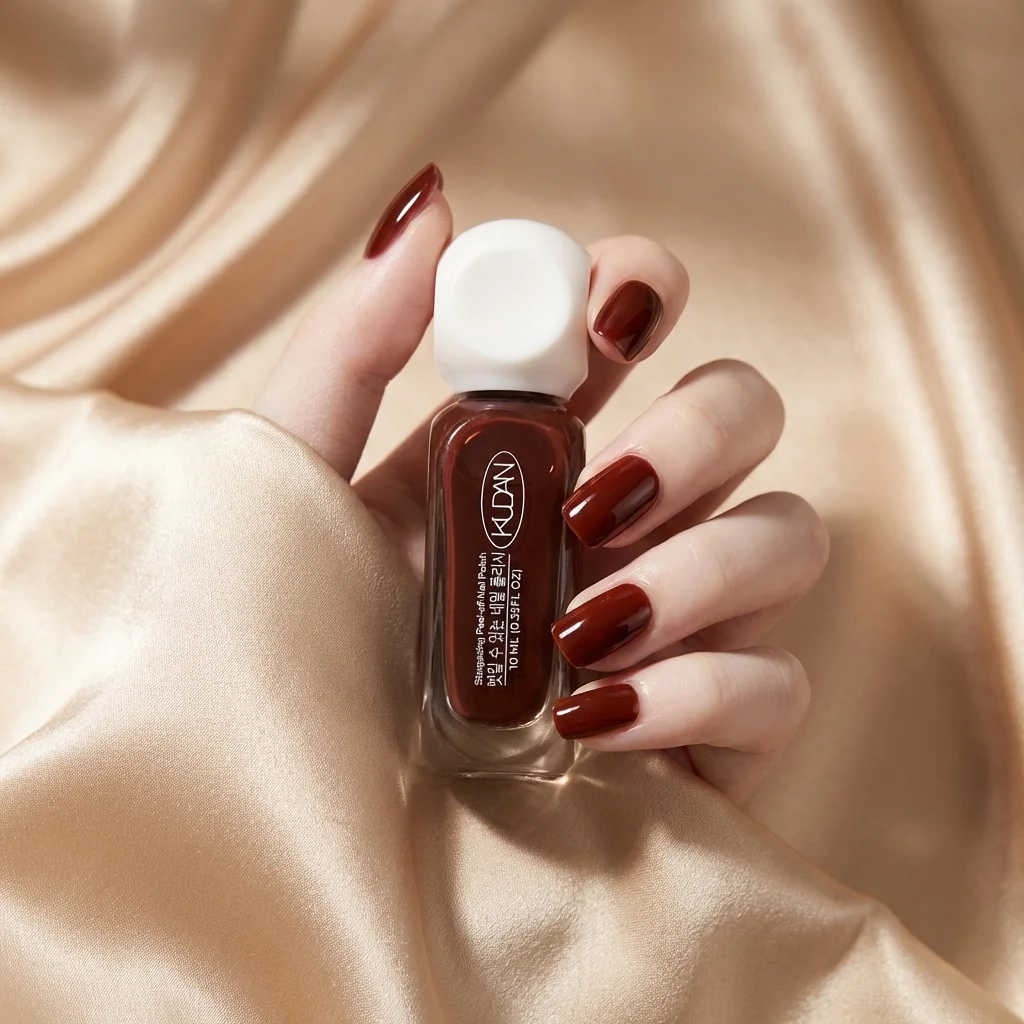 Stargazing Peel-off Nail Polish Rich Chocolate Brown  Non-Toxic Water-Based Formula