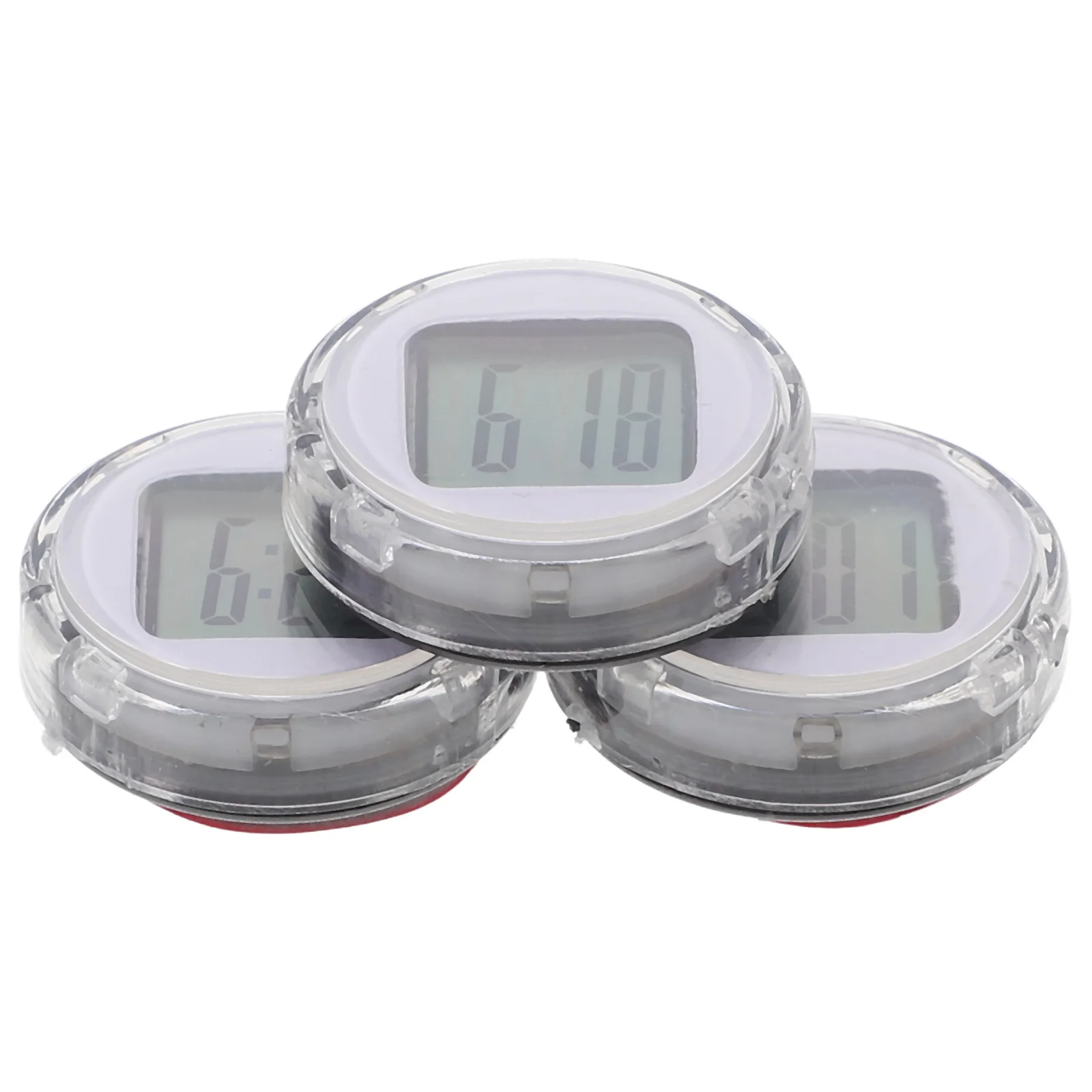 

3pcs Mini Motorcycle Waterproof Stick On Digital Auto For Car Electronic Accessories Car Mini Clock Auto Stick On Clock