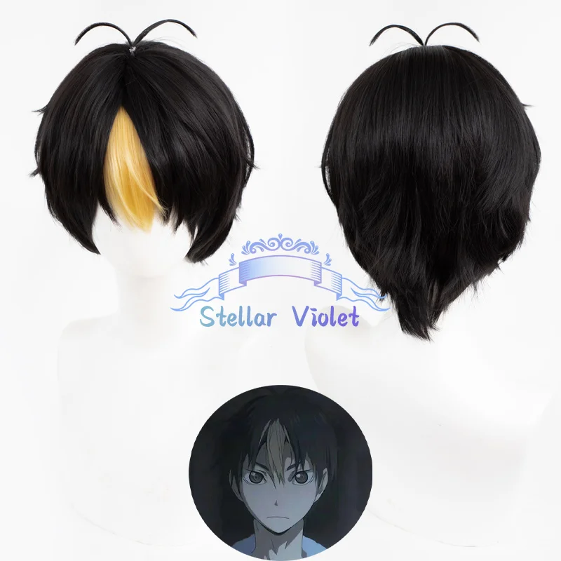 

Аниме Хайкю!! Yu Nishinoya Косплей Парик Черный Желтый 30 см Термостойкие Синтетические Волосы Хэллоуин Аниме Парики Для Вечеринок + Кепка Для Парика