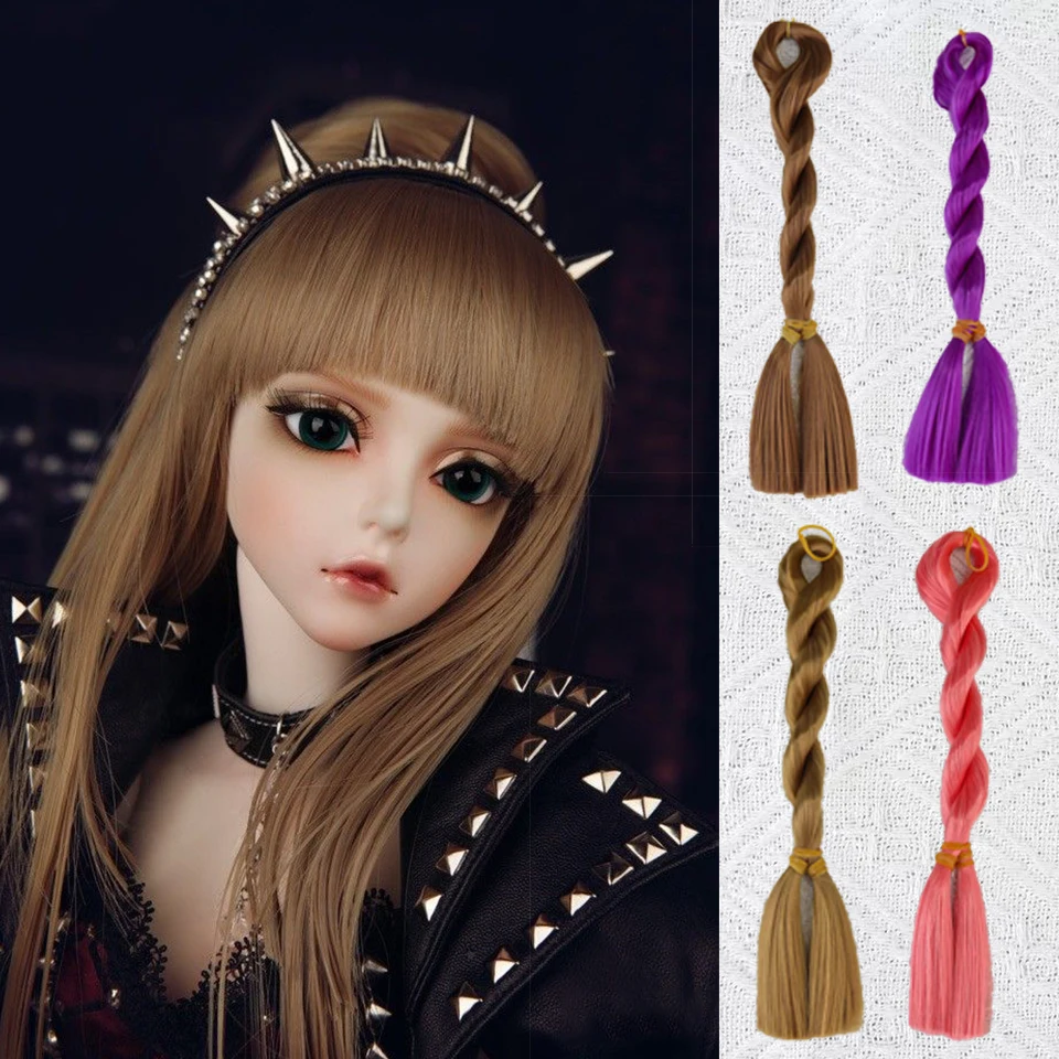 New Formula Doll Hair Milk Silk Wig Hair Transplant Hand-crocheted BJD/SD Doll 1/3 1/4 1/6  Gold Silver Black Doll Accessories