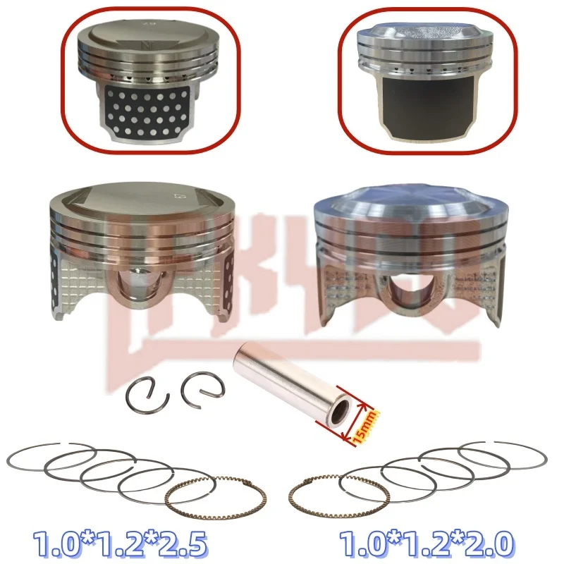 Akcesoria motocyklowe Część silnika 67mm Big Bore do Honda CRF230 F CRF 230F CRF230F 233CC 2007-2015 Zestaw pierścieni tłokowych 15mm