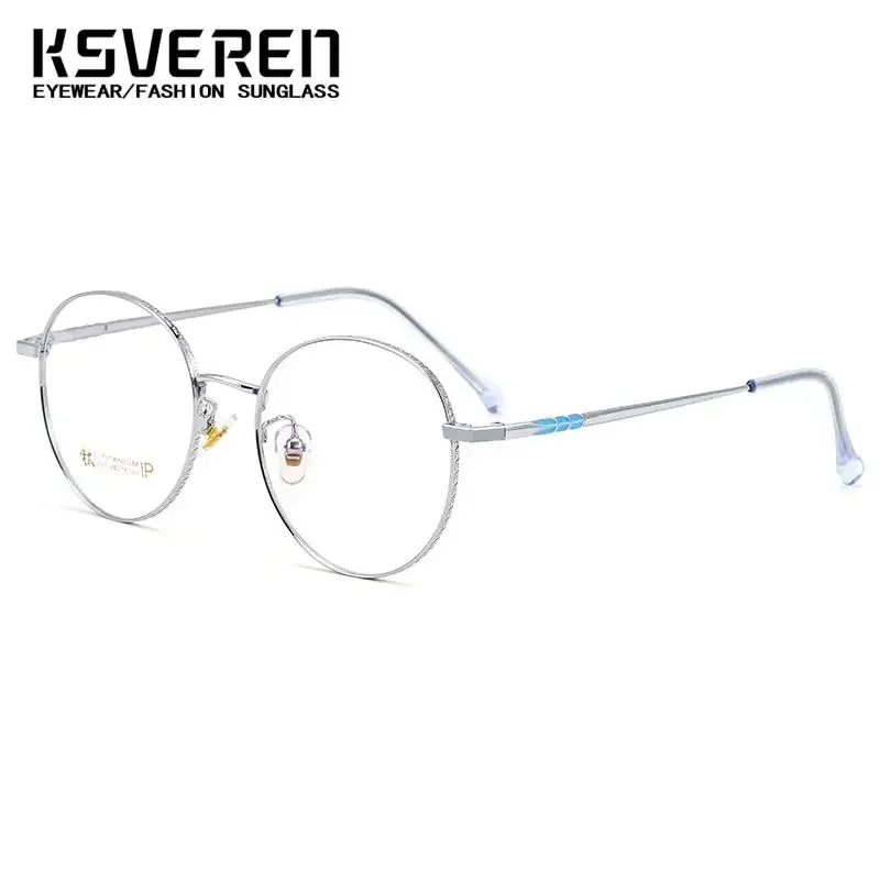 Fashion Men Women Vintage Comfortable Round Titanium Reading Glasses Optical Prescription Glasses Frame 0 +0.5 To +6.0