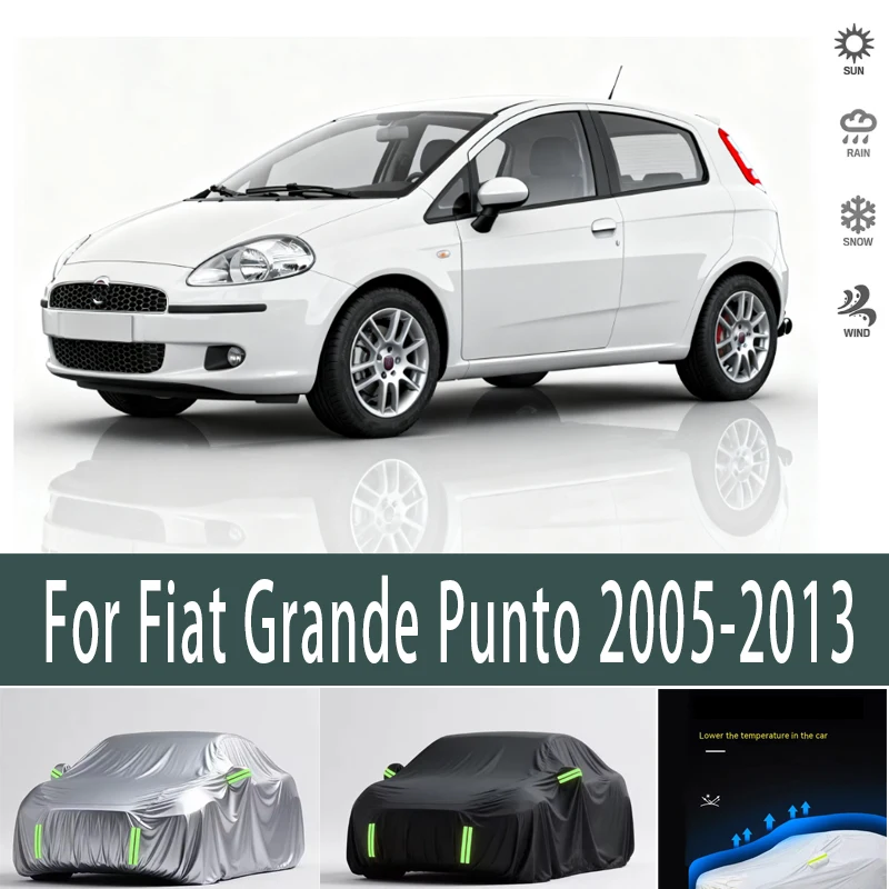 

For Fiat Grande Punto Outdoor Protection Full Car Covers Snow Cover Sunshade Waterproof Dustproof Exterior Car accessories