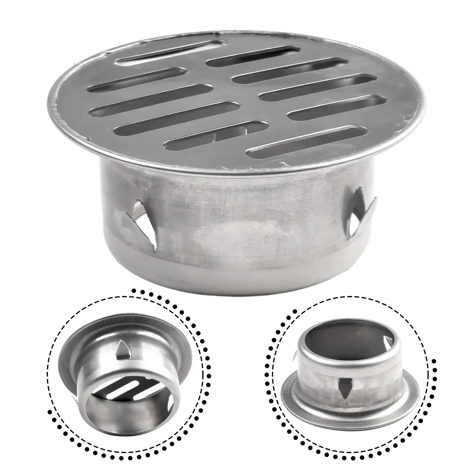 50/63/75/83/90/110/125/150/160/200mm Stainless Steel Floor Drain Outdoor Roof Anti-Blocking Floor Drain Garden Floor Strainer