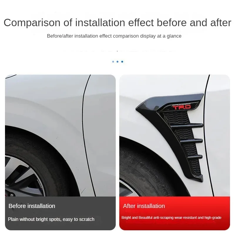 Universele Auto Bladplaat Decoratie Flank Spatbord Motoren Gemodificeerd Zijvleugel Spatbord Voor Honda Voor Vw Voor Tesla Bmw Benz