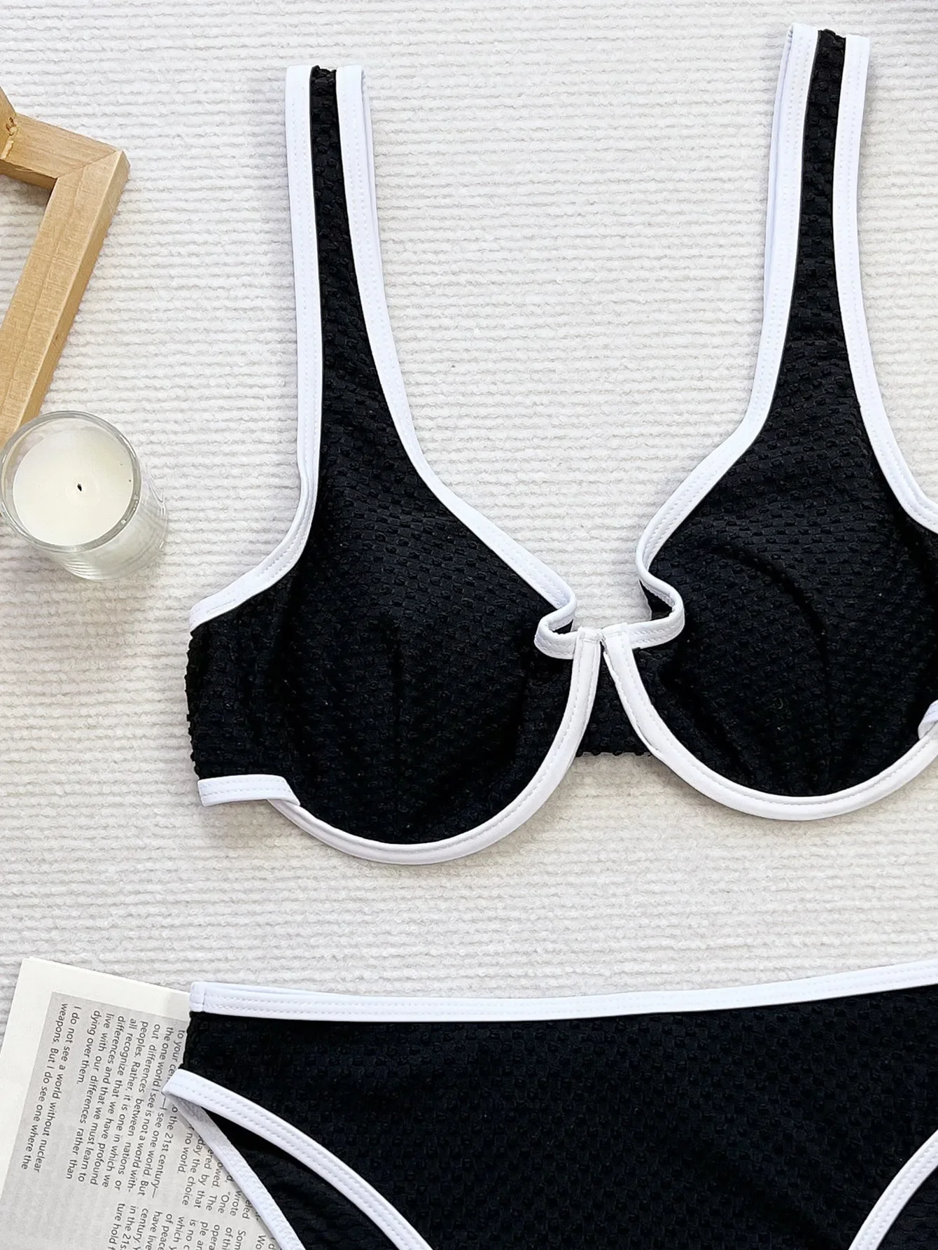 Sexy White Black Push Up Bikinis Sets Two Pieces High Waist Swimsuits Bathing Suit Swimwear Swimming Suit Biquini Tankini