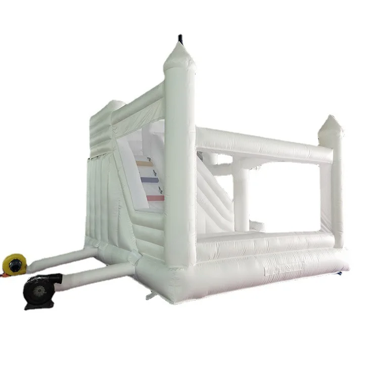 Customized outdoor inflatable wedding jumping bed, European and American birthday party color mini popular inflatable castle tra