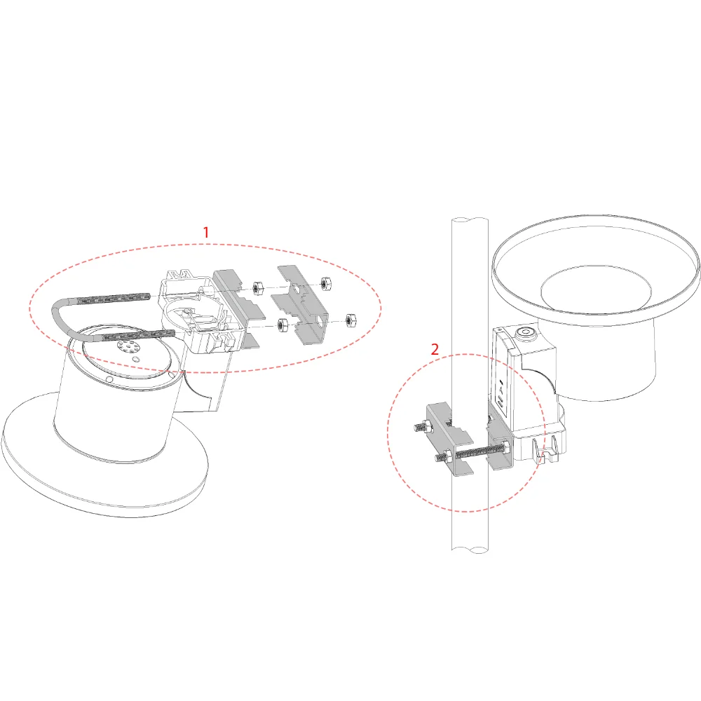 Ecowitt Mounting Accessories For Pole Side