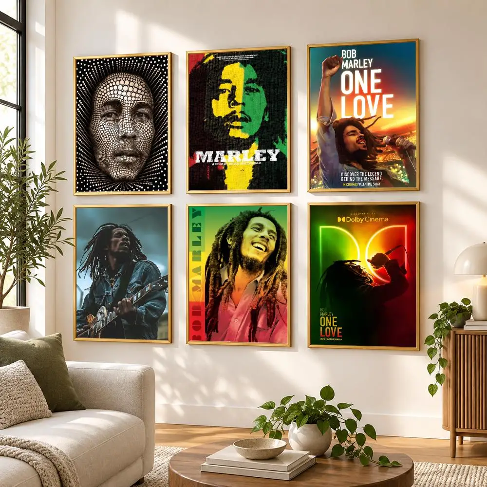 Bob Marley Poster HD art sticky wall waterproof home living room bedroom bar aesthetic decoration
