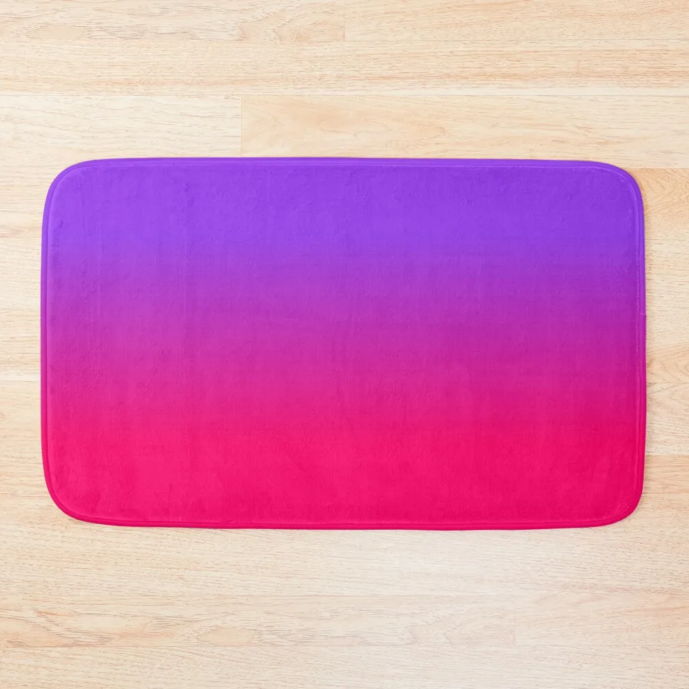 

Neon Purple and Neon Pink Ombre Shade Color Fade Bath Mat Carpet Anti Slip Mats For Bathroom And Toilet Bathroom Use Mat