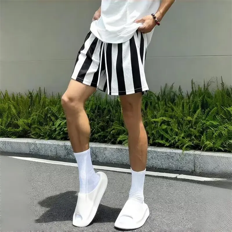 Retro shorts, summer sports and casual quarter pants, men's running speed drying basketball pants, trendy brand