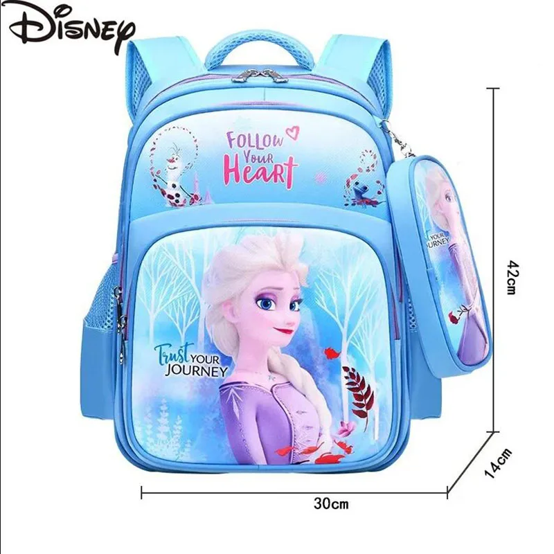 2024 New Disney Frozen Elsa Anna Cartoon Schoolbag Girls Backpack Children Primary School Schoolbag Children Backpack Schoolbag