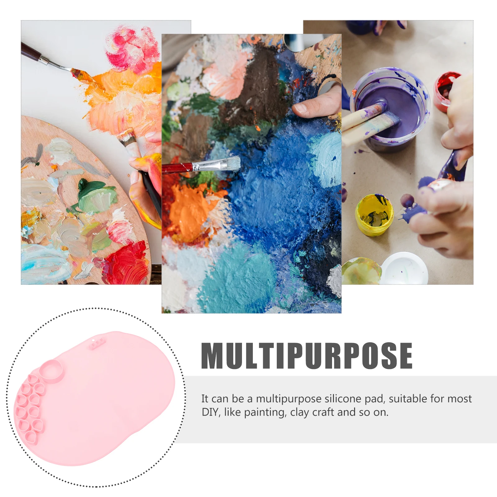 

Drawing Mat Pad Silicone Paint Rubber Painting for Crafts Artist Mats Macaron Child
