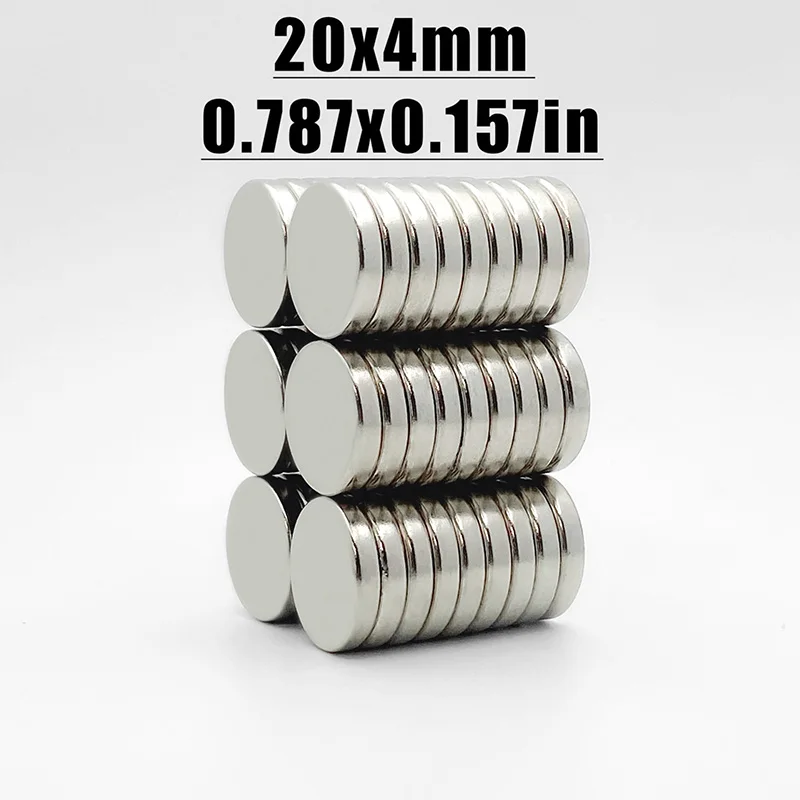 5-150pcs 20x4mm Magnet Neodymium Magnet N35 NdfeB Permanent Magnetic Imanes Fridge Diy Magnets Round Shape 20*4 Magnet Accessory