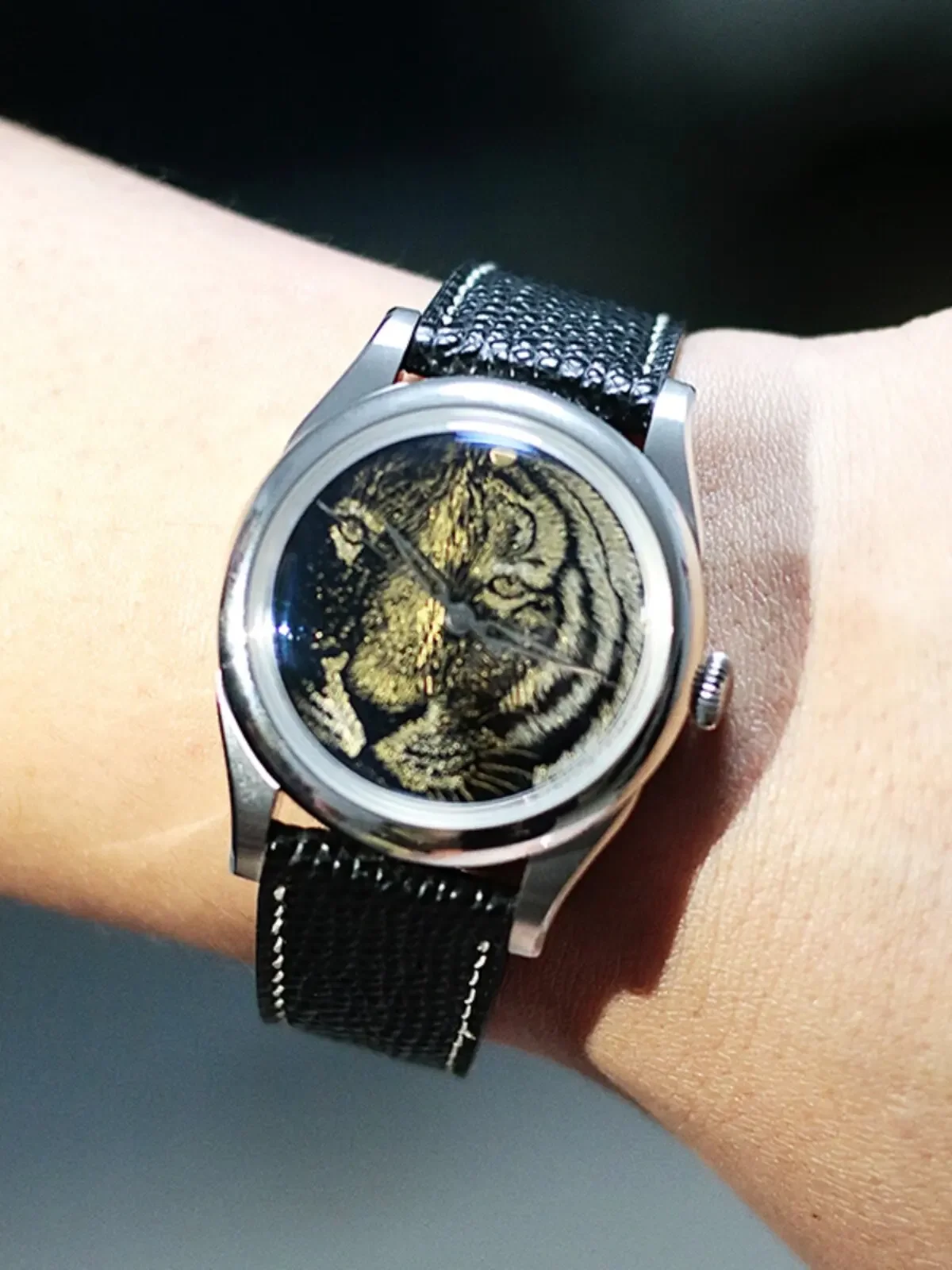 Magic City Watch Store Private Custom HUASUO Huasuo Large Paint Gold Craft Mechanical Watch High-end Light Luxury Men