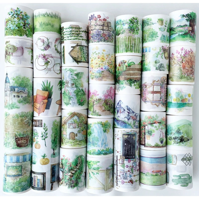 Landscaping Washi Tapes Adhesive Masking Tape Planner DIY Craft Scrapbooking Diary Journal Stickers School Supplies Label Gifts