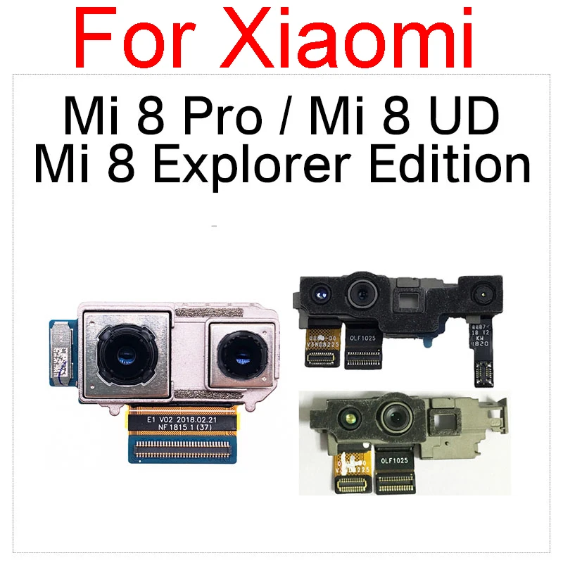 Front Small Facing Camera For Xiaomi Mi 8 Explorer Edition Rear Main Back Camera Moduel For Mi 8 Pro Mi 8 UD Replacement Parts