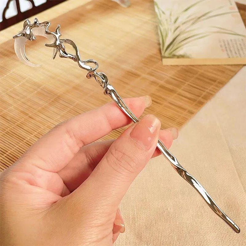 

Jewelry Moon Hairpin, A New Chinese-Style Retro Copper Alloy Gift For Women's Carnival Celebration