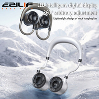 2025 Neck Hanging USB Small Fan Rechargeable Mini Portable Small Portable Light Sound High Wind Power