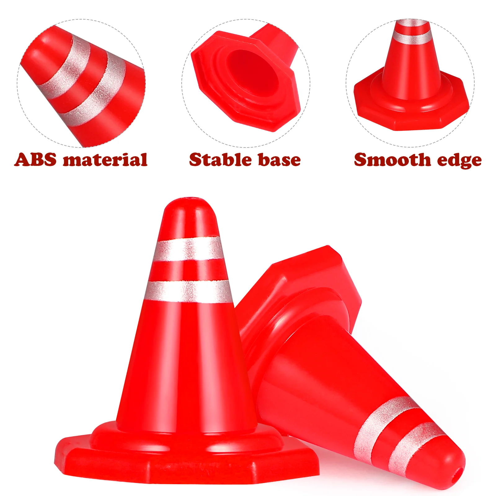 50 Pcs Sandbox Barricades Miniature Traffic Cones Tiny Toy Kids Educational Toys