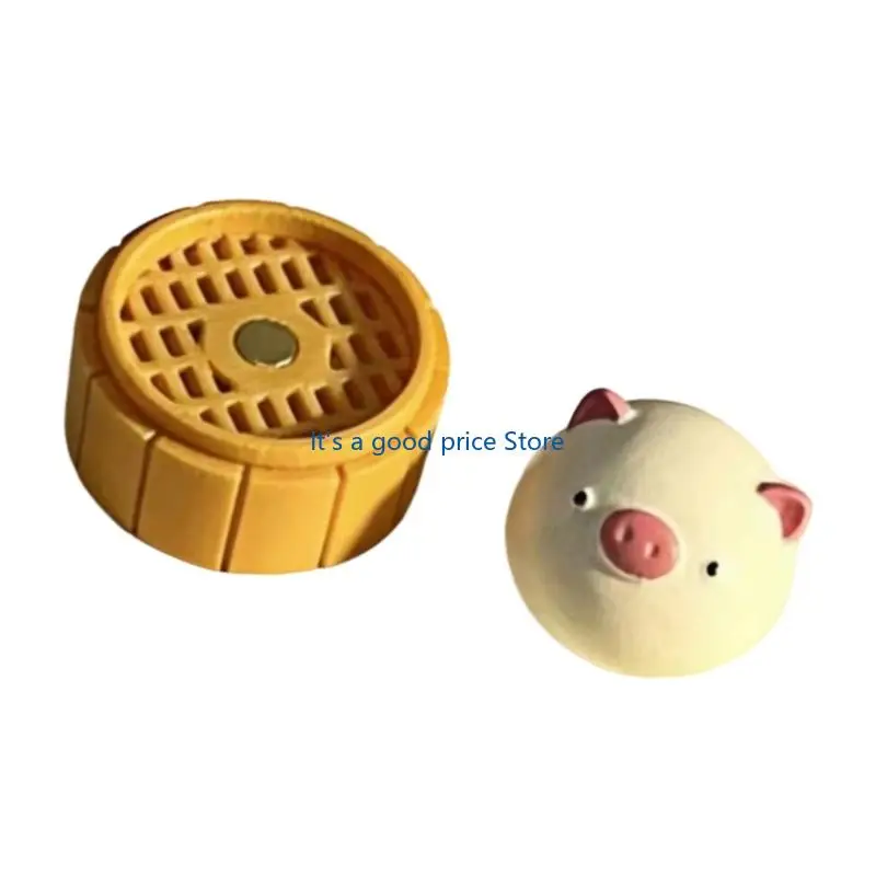 Handcrafted Pig Steamed Bun Resin Keycap Base For Mechanical Keyboards