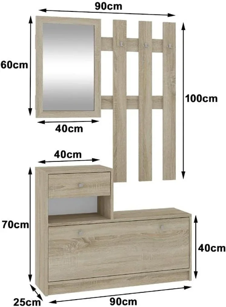 Entrance Space Saving Shoe Cabinet With Mirror Shoe Rack Organizer Multipurpose Cabinet