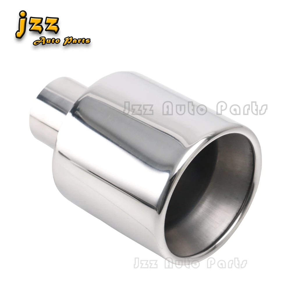 Stainless Steel Car Exhaust End Tip Interface 51mm 76mm Round Outlet Universal Muffler Tail Pipe