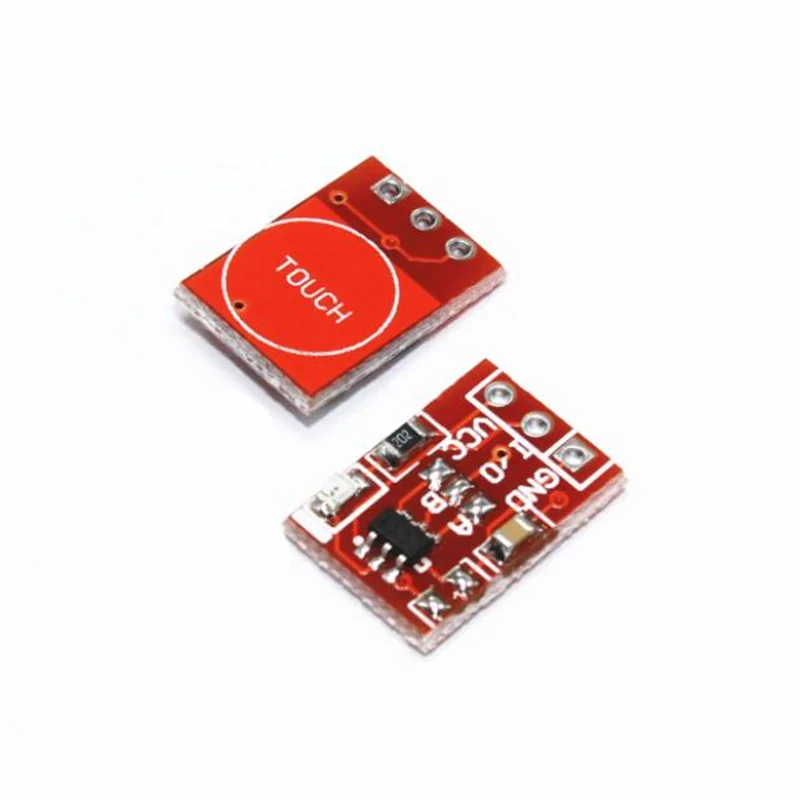 5pcs TTP223 Self-Locking Capacitive Touch Button Module Jog Switch Single Modification for Electronics Projects