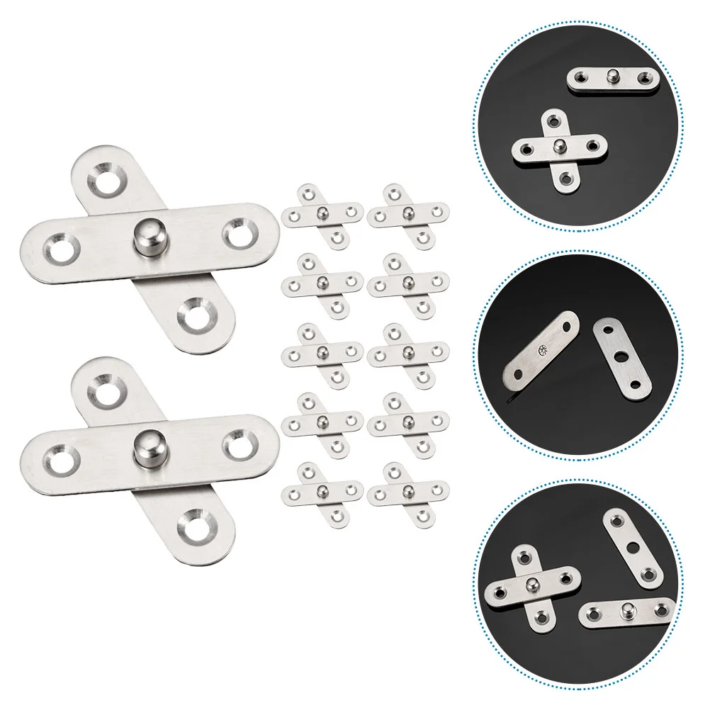 12pcs Rotatable 360 Degree Door Pivot Hinges Folding Small Small Stainless Steel Up And Down Hinges Furniture Hinges