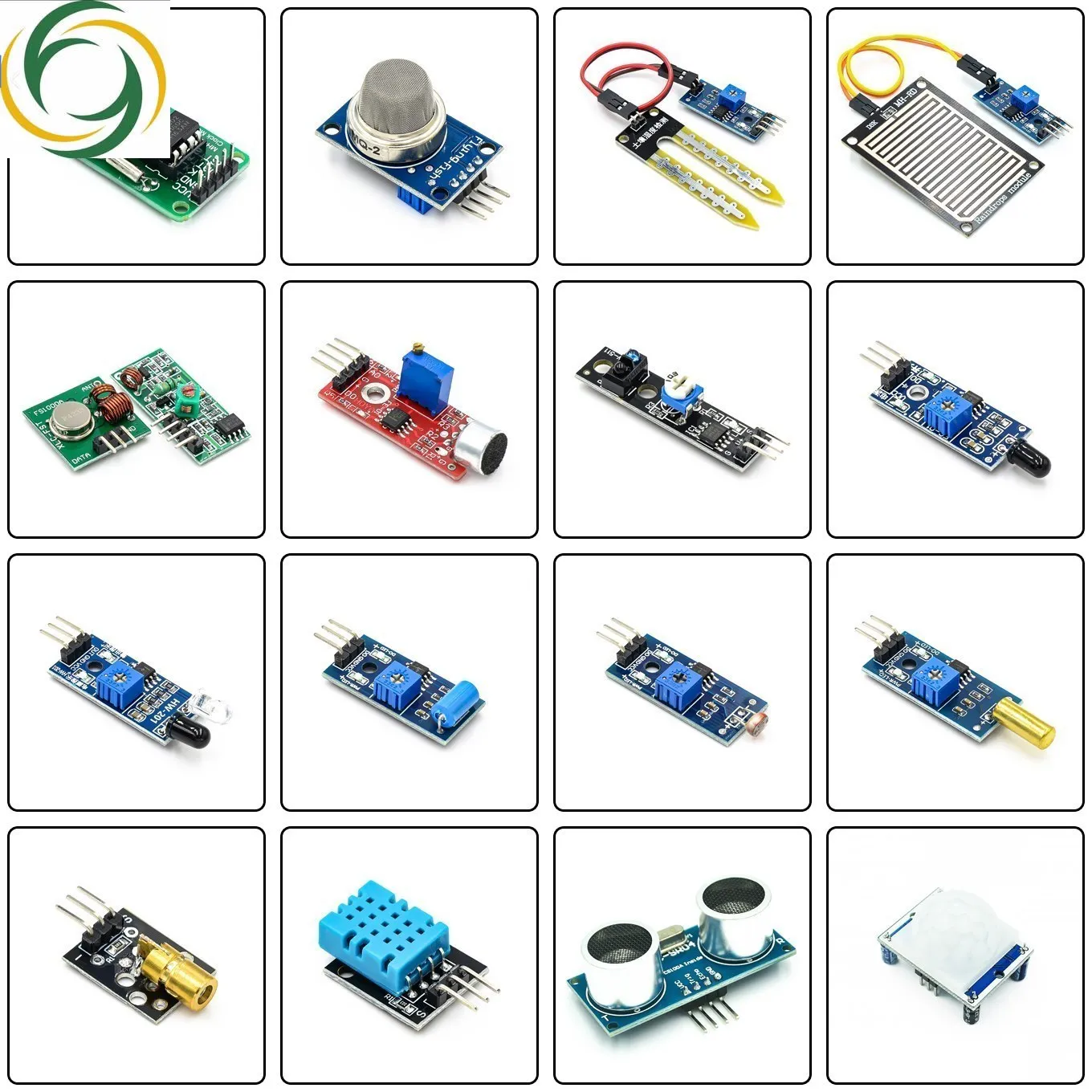 16 w 1 modułach zestaw czujników projekt Super zestawy startowe dla Arduino UNO R3 Mega2560 Mega328 dla Raspberry Pi 3 2 Model B K62