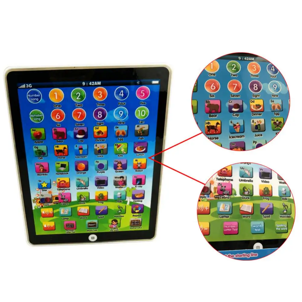 Early Educational Tablet Durable Kids Learning Pad Funny Birthday Gift For Children Educational Toy Children Tablet Tablet Toy