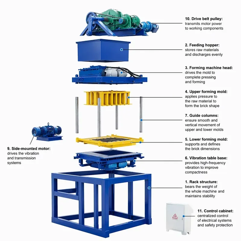 Wholesale Semi Automatic Concrete Hollow Block Making Machine QTJ4-28 Brick Machine Price