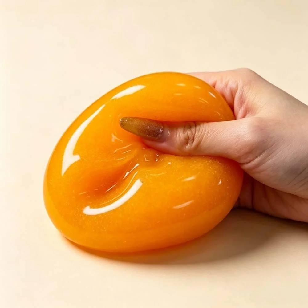 Handmade Orange Stress Ball Squeeze Toy Stretchable Fake Fruit Squishy Toys For Anxiety Relief Emotions Slowly Party Supplies