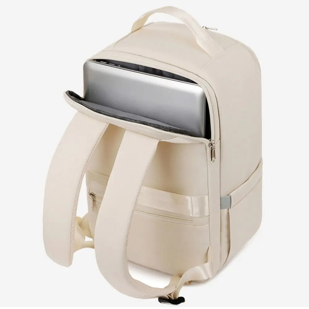 

Large Capacity Business Backpack Multi-Compartment Wide Straps Travel Laptop Rucksack Multi Functional Waterproof